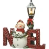 Hot National Tree Company 12" Snowman And Lamppost