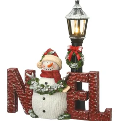 Hot National Tree Company 12" Snowman And Lamppost
