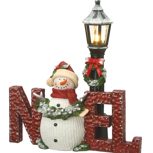 Hot National Tree Company 12" Snowman And Lamppost