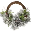 Discount National Tree Company 22" Snowy Christmas Wreath With Bow