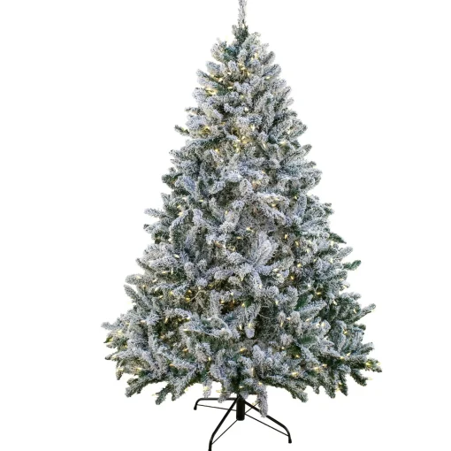 Online National Tree Company 9' Snowy Hudson Hinged Tree With 1200 Dual Color® Led Lights