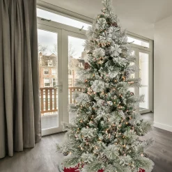 Shop National Tree Company 9' Snowy Yorkshire Hinged Tree With 900 Clear Lights