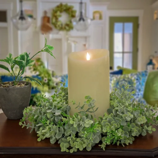 Store National Tree Company 14" Spring Eucalyptus Table Wreath