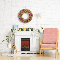 Cheap National Tree Company 18" Spring Floral Pastels Wreath