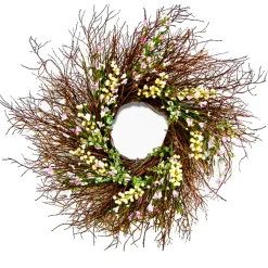 Flash Sale National Tree Company 24" Spring Light Pink & Cream Forsythia Wreath