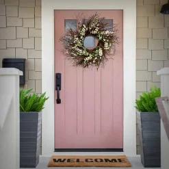 Flash Sale National Tree Company 24" Spring Light Pink & Cream Forsythia Wreath