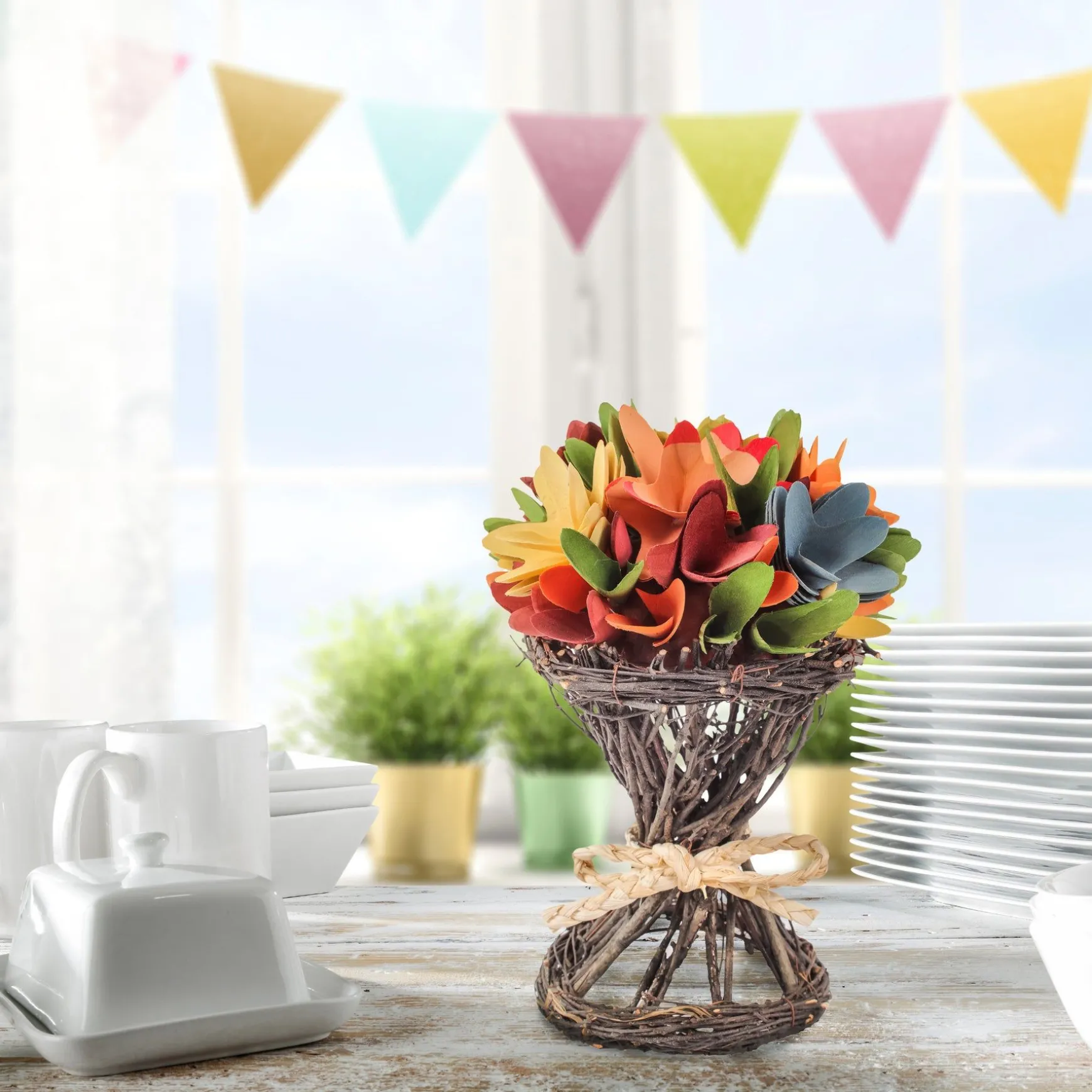 Best Sale National Tree Company 9" Spring Multicolor Floral Bunch