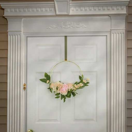 Fashion National Tree Company 18" Spring Peony And Rose Hoop Wreath
