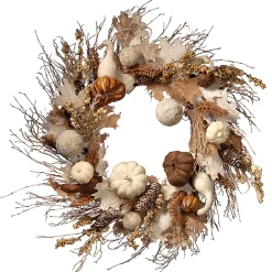 Sale National Tree Company 28" White Accent Autumn Wreath