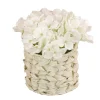 Best National Tree Company 10" White Hydrangea Bouquet In White Basket