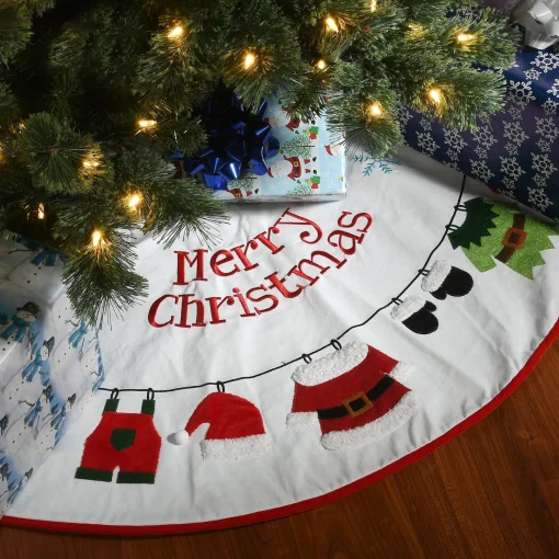 Flash Sale National Tree Company 48" White "Merry Christmas" Tree Skirt