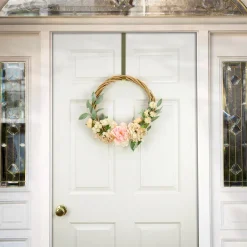 Shop National Tree Company 19" Wild Rose And Peony Flowers Hoop Wreath