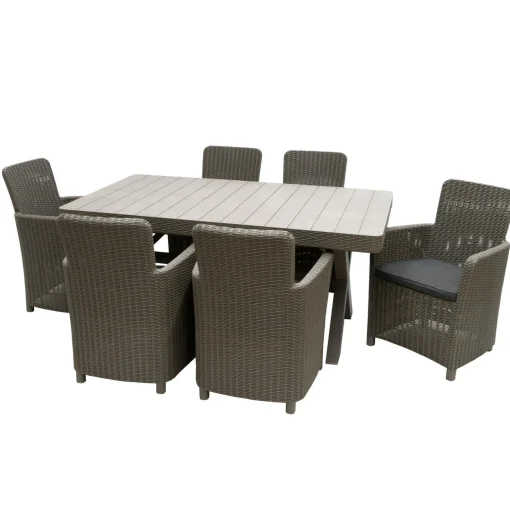 Flash Sale National Tree Company Antrim Collection 7-Piece All-Weather Wicker Finish Dining Set