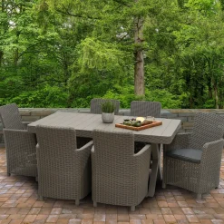 Flash Sale National Tree Company Antrim Collection 7-Piece All-Weather Wicker Finish Dining Set