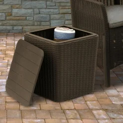 Shop National Tree Company Arendal Collection Wicker Texture All-Weather Storage Box