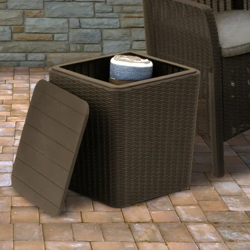 Shop National Tree Company Arendal Collection Wicker Texture All-Weather Storage Box