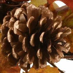 Cheap National Tree Company Artificial Autumn Door Corners, Set Of 2, Decorated With Maple Leaves, Pine Cones, Pomegranates, Berry Clusters, Harvest Collection, 30 Inches