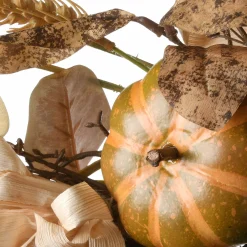Online National Tree Company Artificial Autumn Door Decoration, Decorated With Pine Cones, Pumpkins, Gourds, Assorted Leaves, Autumn Collection, 36 Inches