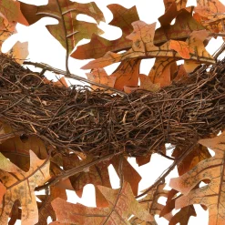 Best National Tree Company Artificial Autumn Wreath, Decorated With Acorns, Oak Leaves, Autumn Collection, 24 In