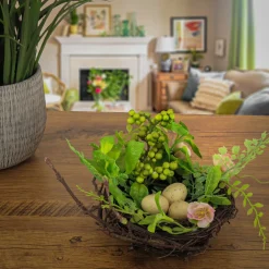Cheap National Tree Company Artificial Bird'S Nest And Berries 6" Table Decoration