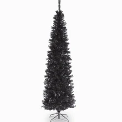 Cheap National Tree Company Artificial Christmas Tree, Black Tinsel, Includes Stand, 6 Feet
