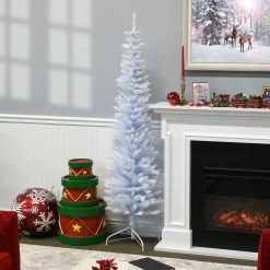 Cheap National Tree Company Artificial Christmas Tree, White Tinsel, Includes Stand, 6 Feet