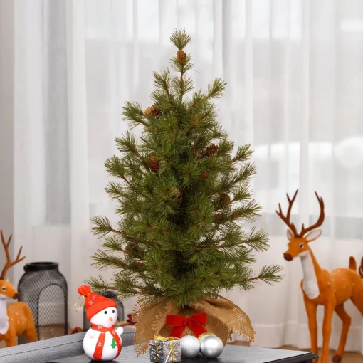 Outlet National Tree Company Artificial Christmas Tree, Bristle Cone Pine, Includes Cloth Base, 3 Feet