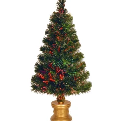 Artificial Christmas Tree, Green, Evergreen, Fiber Optic, Includes Base, 32 Inches^National Tree Company Flash Sale