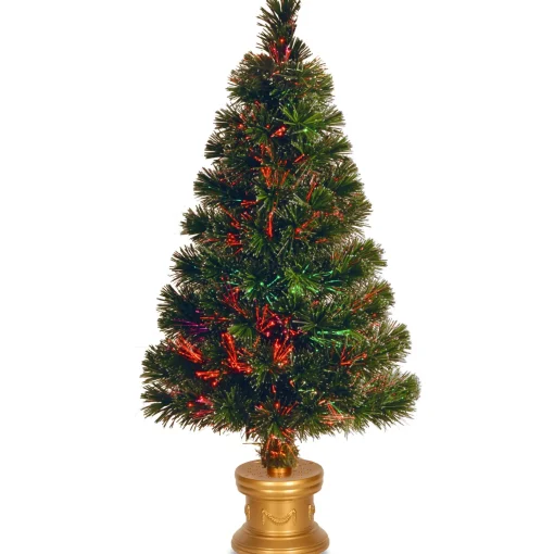 Artificial Christmas Tree, Green, Evergreen, Fiber Optic, Includes Base, 32 Inches^National Tree Company Flash Sale