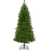 Shop National Tree Company Artificial Christmas Tree, Canadian Grande Fir, Green, White Lights, Includes Metal Base, 7 Feet