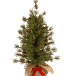 Discount National Tree Company Artificial Christmas Tree, Bristle Cone Pine, Includes Cloth Base, 3 Feet