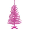 Best National Tree Company Artificial Christmas Tree, Pink Tinsel, Includes Stand, 3 Feet