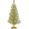 Fashion National Tree Company Artificial Christmas Tree, Champagne Gold Tinsel, Includes Stand, 3 Feet