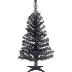 Cheap National Tree Company Artificial Christmas Tree, Black Tinsel, Includes Stand, 3 Feet