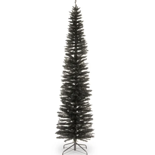 Artificial Christmas Tree, Black Tinsel, Includes Stand, 7 Feet^National Tree Company Store