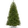 New National Tree Company Artificial Christmas Tree, Green, North Valley Spruce, Includes Stand, 6.5 Feet