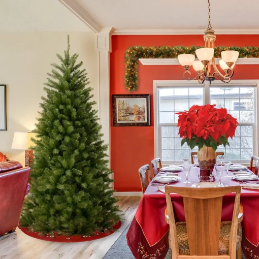 New National Tree Company Artificial Christmas Tree, Green, North Valley Spruce, Includes Stand, 6.5 Feet