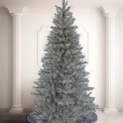 Cheap National Tree Company Artificial Crystal Pine Hinged Christmas Tree, Pre-Lit With Dual Colored Led Lights, Plug In, 10 Ft