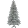 Best National Tree Company Artificial Crystal Pine Hinged Christmas Tree, Pre-Lit With Dual Colored Led Lights, Plug In, 9 Ft