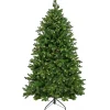Artificial Feel Real Rockport Hinged Christmas Tree, Realistic Branches, Pre-Lit With Powerconnect Lights, Plug In, 9 Ft^National Tree Company Cheap