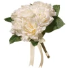 Sale National Tree Company Artificial Floral Bouquet, Vine Stem Base, Decorated With Cream Rose And Peony Blooms, Ribbon, Seed Pods, Leafy Greens, Spring Collection, 12 Inches