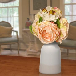 Sale National Tree Company Artificial Floral Bouquet, Vine Stem Base, Decorated With Pink Dahlia, Hydrangea And Rose Blooms, Spring Collection, 14 Inches