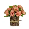 Best Sale National Tree Company Artificial Floral Bundle, Pink, Decorated With Pink Floral Blooms, Twig Base, Spring Collection, 7 Inches