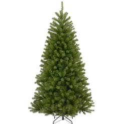 Clearance National Tree Company Artificial Full Christmas Tree, Green, North Valley Spruce, Includes Stand, 7.5 Feet