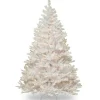 Best Sale National Tree Company Artificial Full Christmas Tree, White, Winchester Pine, Silver Glitter, White Lights, Includes Stand, 7.5 Feet
