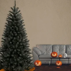 Best National Tree Company Artificial Full Christmas Tree, Black, North Valley Spruce, Includes Stand, 7 Feet