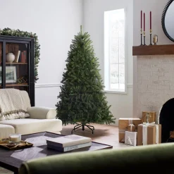 Store National Tree Company Artificial Full Christmas Tree, Green, Dunhill Fir, Includes Stand, 6.5 Feet