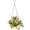 Outlet National Tree Company Artificial Hanging Basket, Decorated With Green Leaf Plants, Vines, Includes Brown Pot Base And Hanging Loop, Spring Collection, 9 Inches