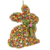 Outlet National Tree Company Artificial Hanging Bunny Silhouette, Decorated With Colorful Flower Blooms, Ribbon, Easter Collection, 18 Inches