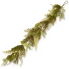 Best Sale National Tree Company Artificial Hanging Garland, Green, Woven Branch Base, Decorated With Fern Leaves, Lavender, Leafy Greens, Spring Collection, 45 Inches